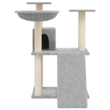 vidaXL Cat Tree with Sisal Scratching Posts 83 cm Light Grey