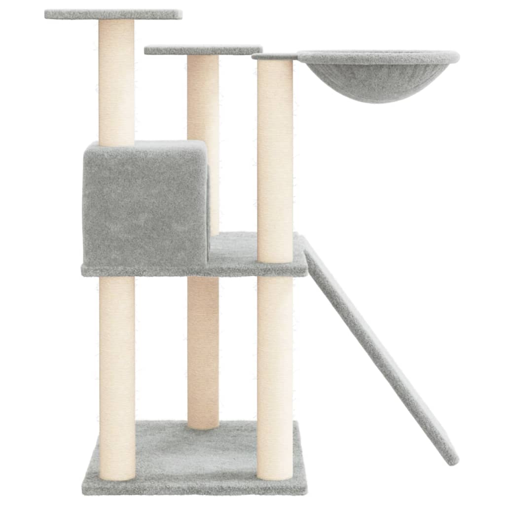 vidaXL Cat Tree with Sisal Scratching Posts 83 cm Light Grey