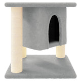 vidaXL Kattenmeubel met sisal krabpalen 37 cm crèmekleurig