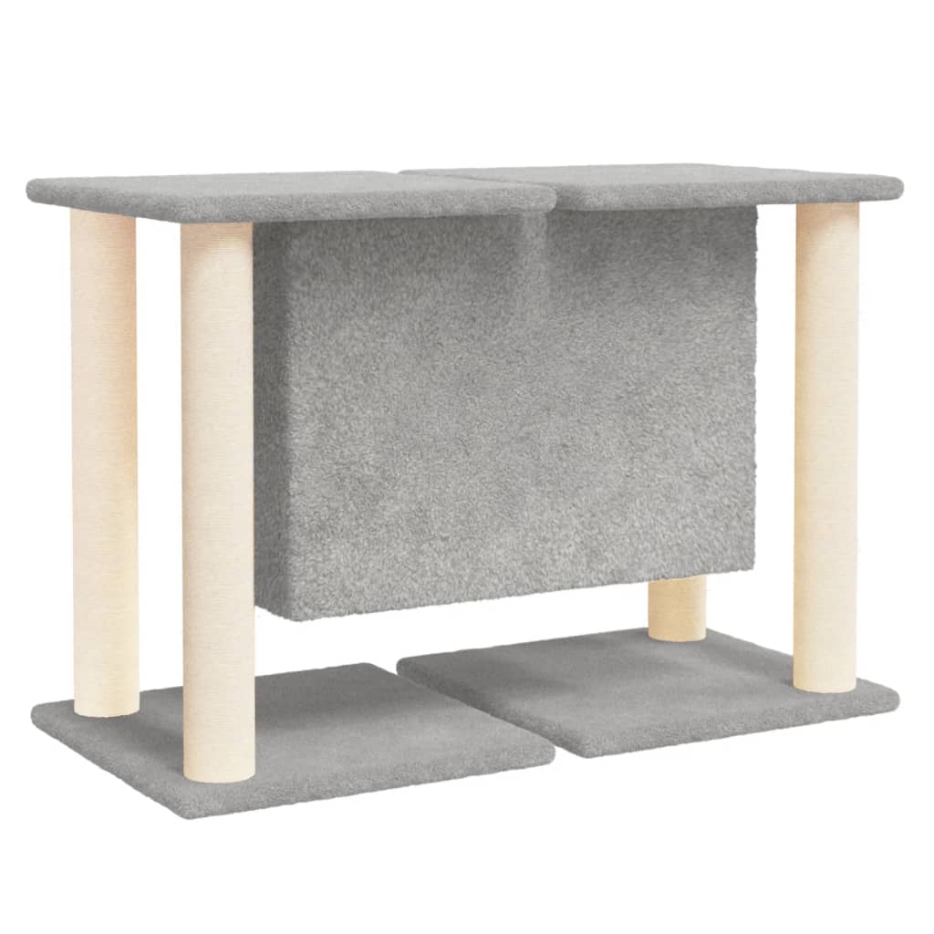 vidaXL Kattenmeubel met sisal krabpalen 50 cm lichtgrijs