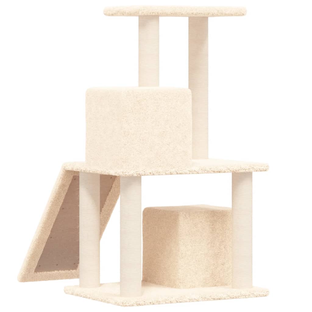vidaXL Cat tree with sisal scratching posts 82 cm cream