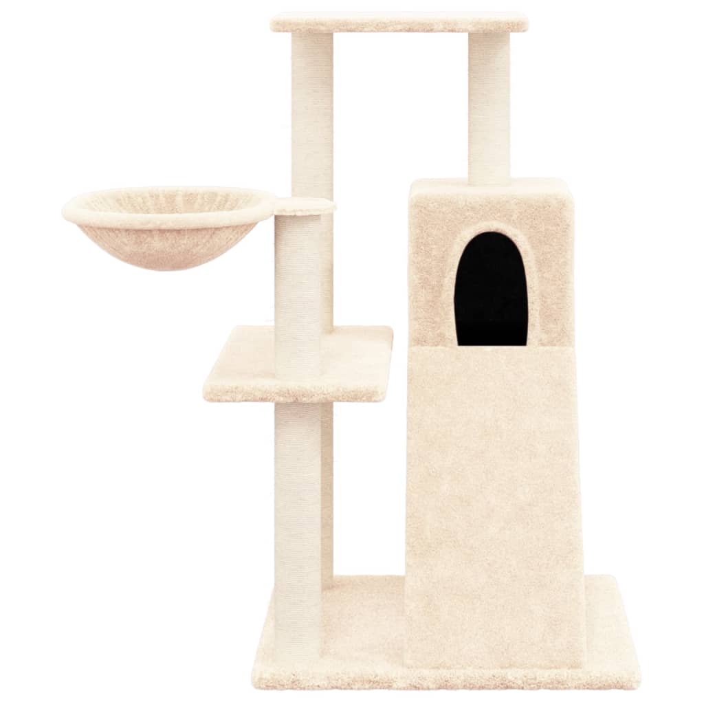vidaXL Meuble de jardin avec palettes en sisal 82 cm crème jaune
