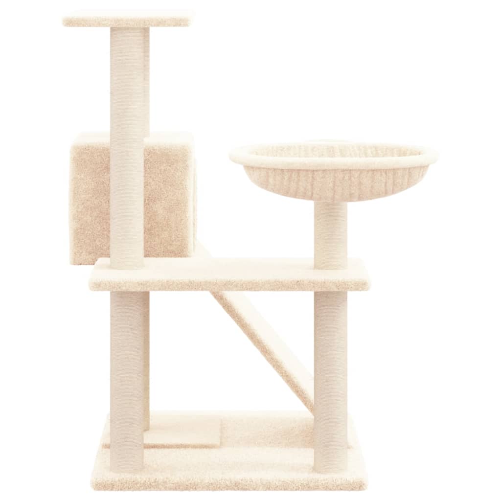vidaXL Meuble de jardin avec palettes en sisal 82 cm crème jaune