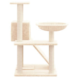 vidaXL Meuble de jardin avec palettes en sisal 82 cm crème jaune