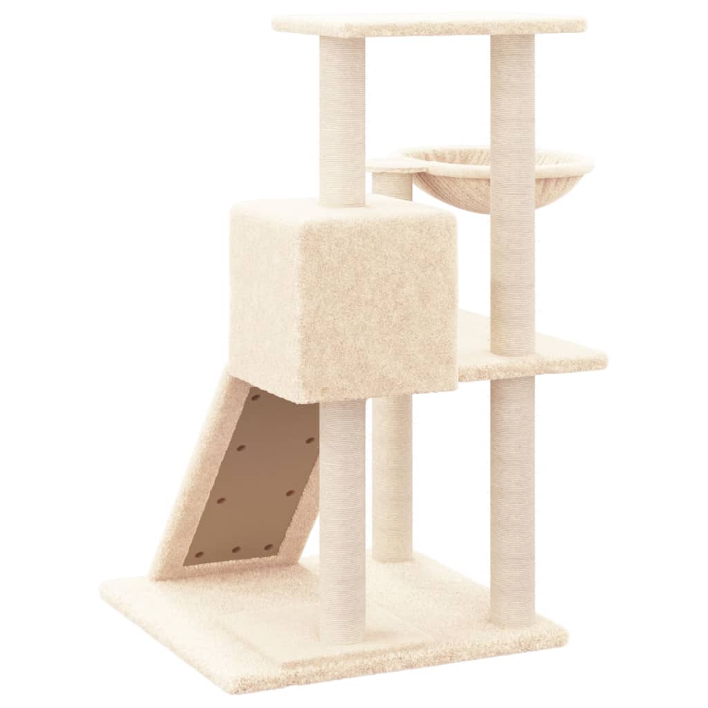 vidaXL Meuble de jardin avec palettes en sisal 82 cm crème jaune