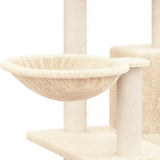 vidaXL Meuble de jardin avec palettes en sisal 82 cm crème jaune