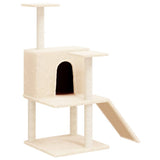 vidaXL Cat Tree with Sisal Scratching Posts 109 cm Cream