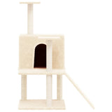 vidaXL Cat Tree with Sisal Scratching Posts 109 cm Cream