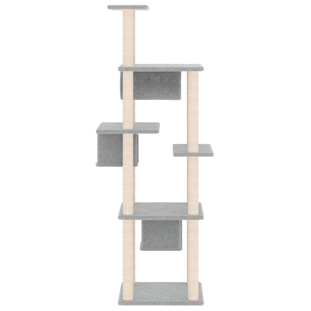 vidaXL Cat Tree with Sisal Scratching Posts 169 cm Cream