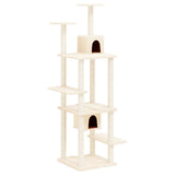 vidaXL Cat Tree with Sisal Scratching Posts 176 cm Cream