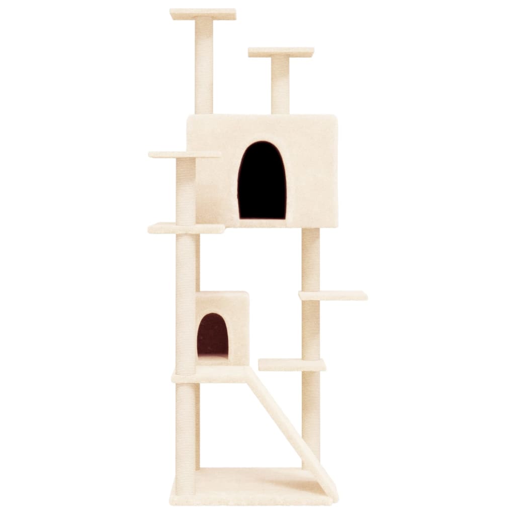 vidaXL Cat Tree with Sisal Scratching Posts 153 cm Cream