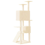 vidaXL Cat Tree with Sisal Scratching Posts 153 cm Cream