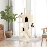 vidaXL Cat Tree with Sisal Scratching Posts 153 cm Cream