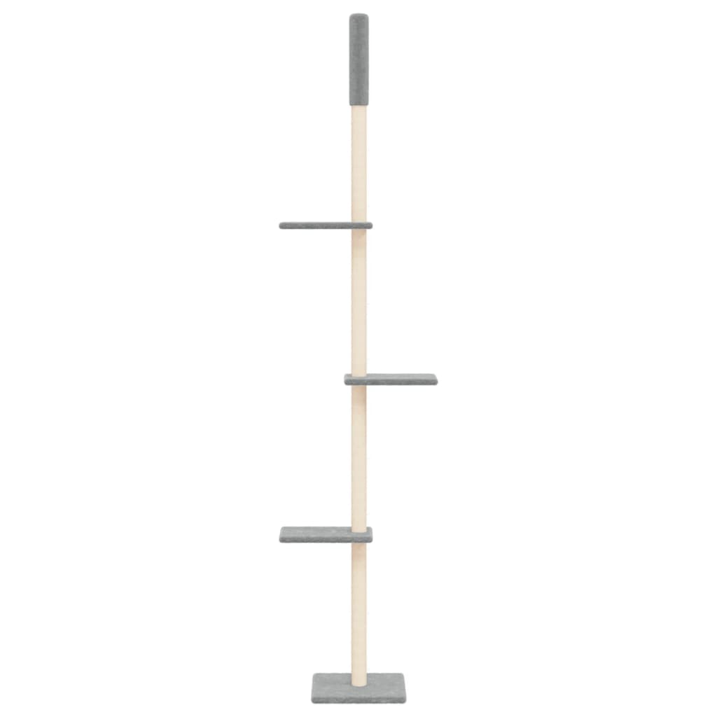 vidaXL Cat Tree Floor-to-Ceiling 267.5-297.5 cm Light Grey