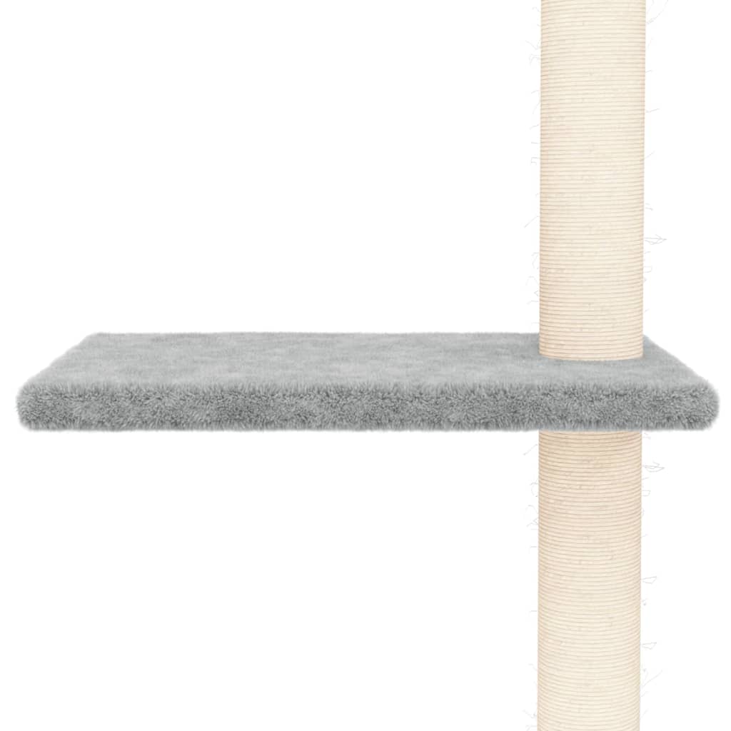 vidaXL Cat Tree Floor-to-Ceiling 267.5-297.5 cm Light Grey