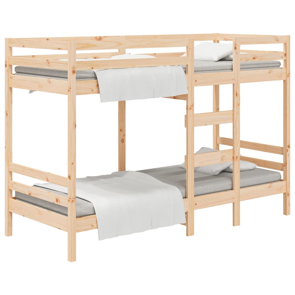 vidaXL Bunk Bed Frame without Mattress Solid Pine Wood 90x200 cm