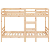 vidaXL Bunk Bed Frame without Mattress Solid Pine Wood 90x200 cm
