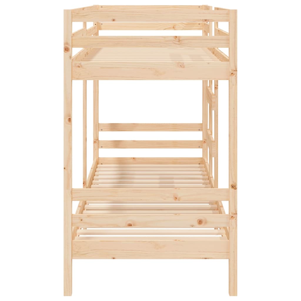 vidaXL Bunk Bed Frame without Mattress Solid Pine Wood 90x200 cm