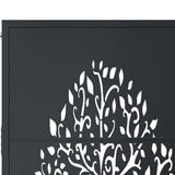 vidaXL Gate 100x75 cm with Tree Design Steel Anthracite