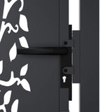 vidaXL Gate 100x75 cm with Tree Design Steel Anthracite