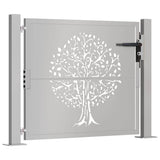 vidaXL Gate 100x75 cm Tree Design Corten Steel