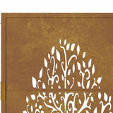 vidaXL Gate 100x75 cm Tree Design Corten Steel