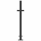 vidaXL Gate with Grass Design 100x75 cm Steel Anthracite