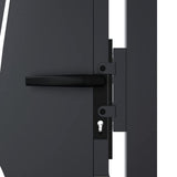 vidaXL Gate with Grass Design 100x75 cm Steel Anthracite