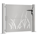 vidaXL Gate grass design 100x75 cm corten steel