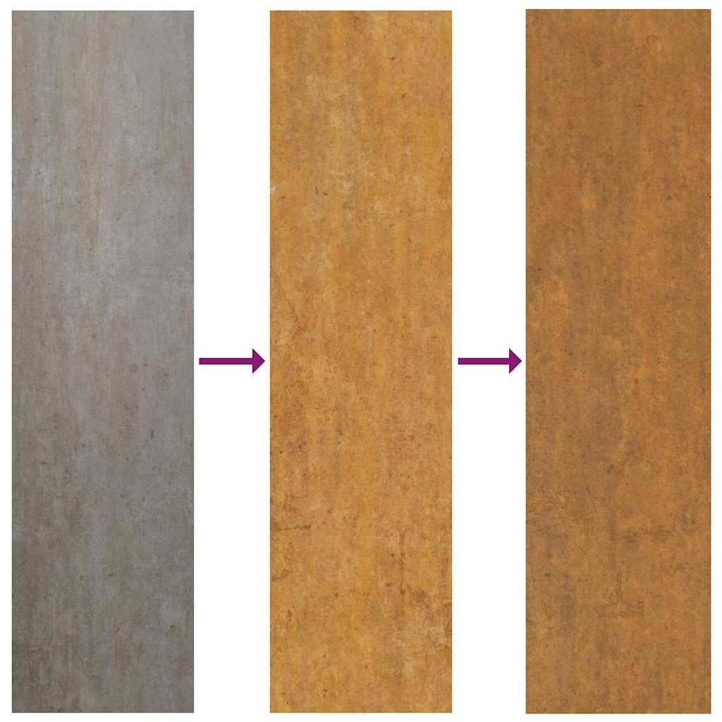 vidaXL Gate grass design 100x75 cm corten steel