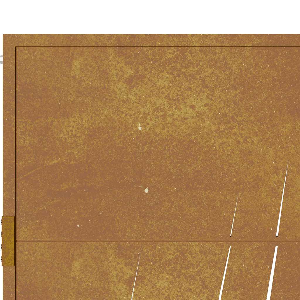 vidaXL Gate grass design 100x75 cm corten steel