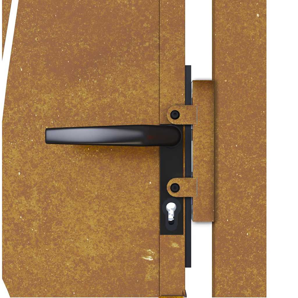 vidaXL Gate grass design 100x75 cm corten steel