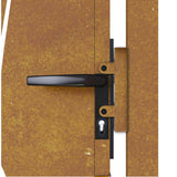 vidaXL Gate grass design 100x75 cm corten steel
