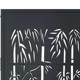 vidaXL Poort met bamboe-ontwerp 100x75 cm staal antracietkleurig