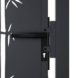 vidaXL Poort met bamboe-ontwerp 100x75 cm staal antracietkleurig