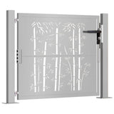 vidaXL Bamboo Design Gate 100x75 cm Corten Steel