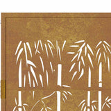 vidaXL Bamboo Design Gate 100x75 cm Corten Steel