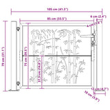 vidaXL Bamboo Design Gate 100x75 cm Corten Steel
