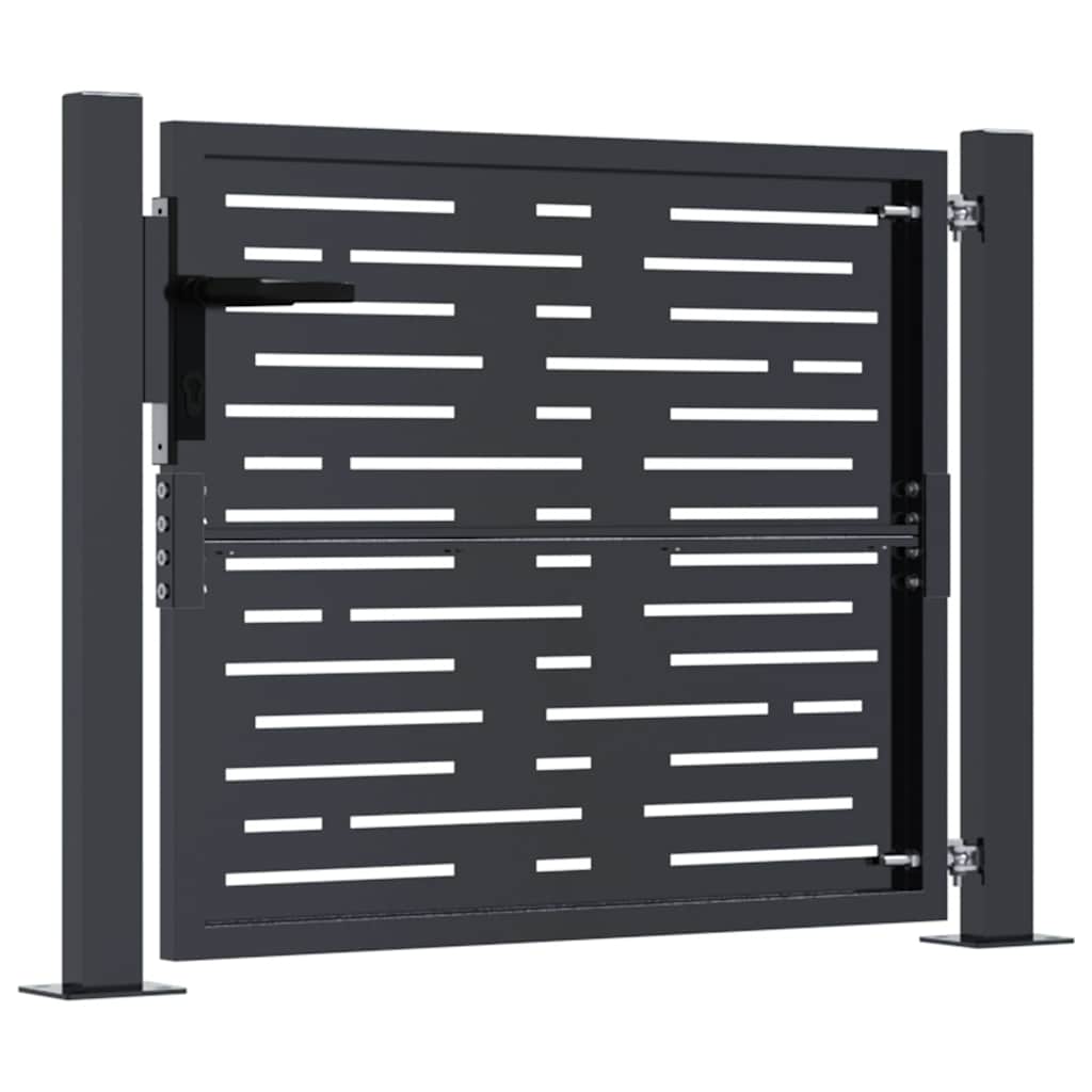 vidaXL Poort 100x75 cm met vierkantontwerp staal antracietkleurig