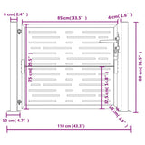 vidaXL Poort 100x75 cm met vierkantontwerp staal antracietkleurig