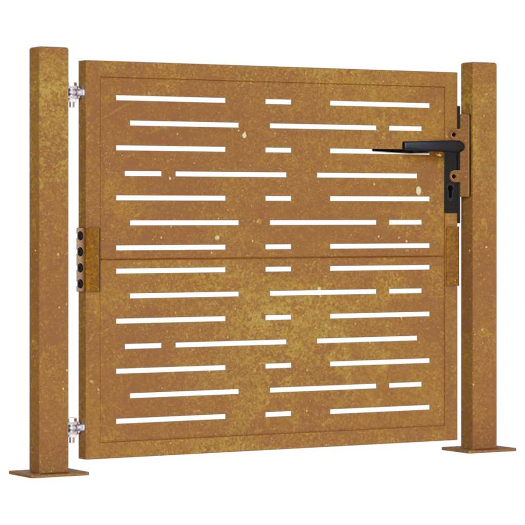 vidaXL Gate square 100x75 cm corten steel