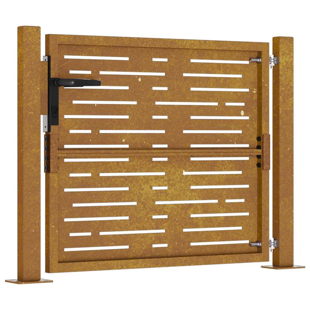 vidaXL Gate square 100x75 cm corten steel