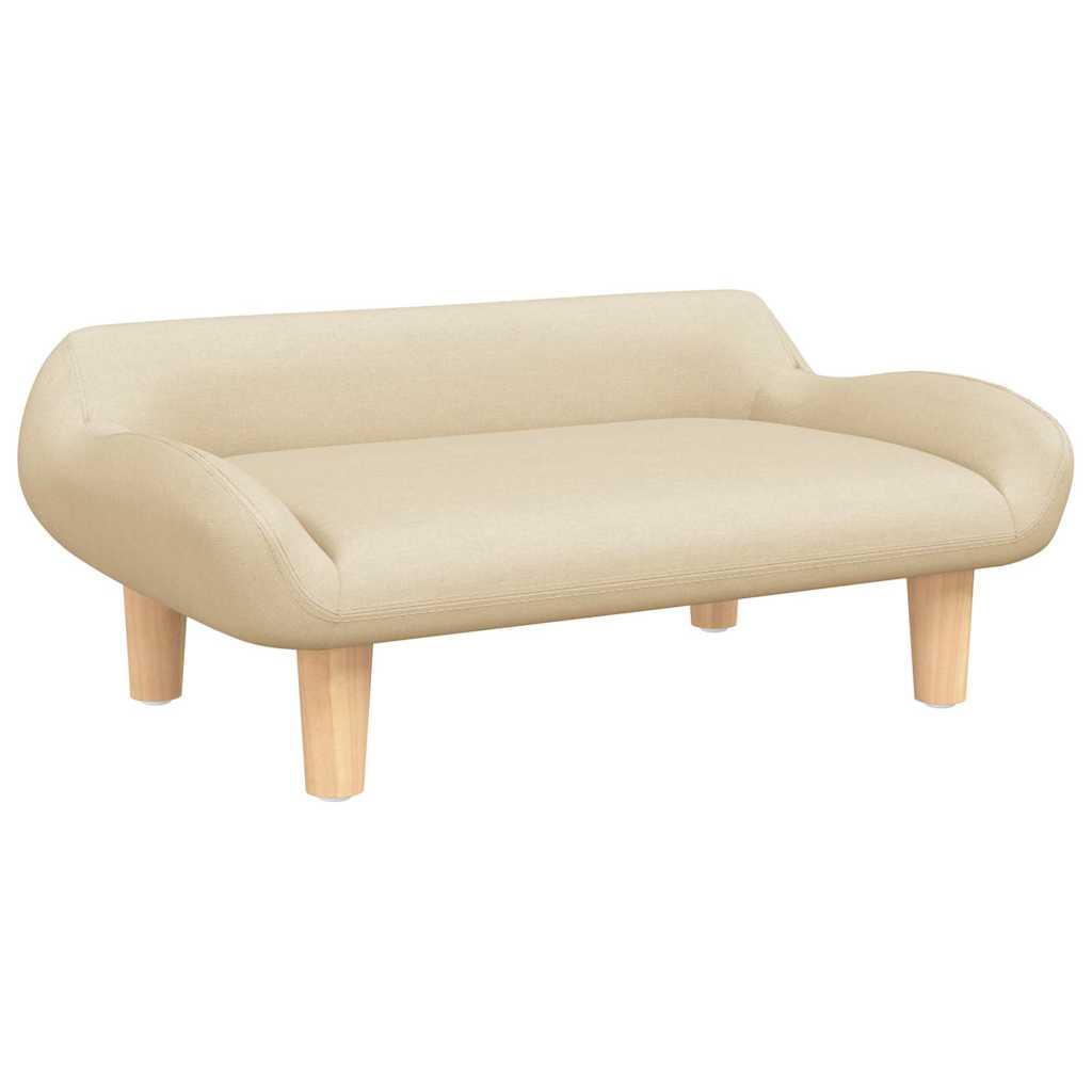 vidaXL Dog Bed 70x40x24 cm fabric cream