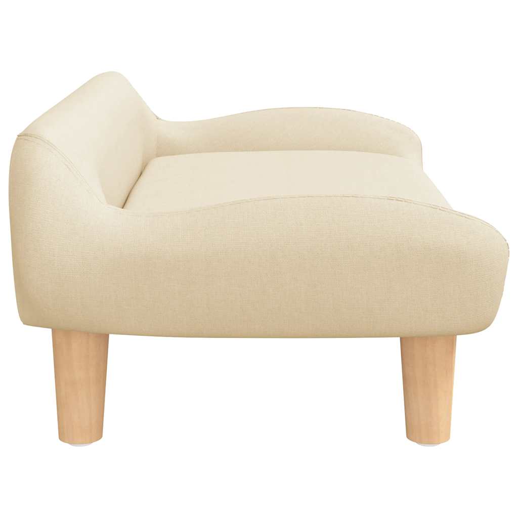 vidaXL Dog Bed 70x40x24 cm fabric cream