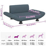 vidaXL Dog Basket 70x45x28 cm fabric dark grey
