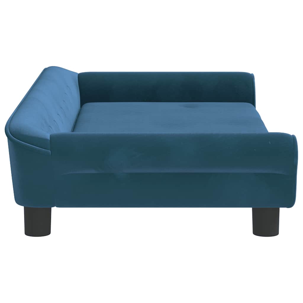 vidaXL Dog bed 100x50x21 cm velvet blue