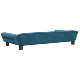 vidaXL Dog bed 100x50x21 cm velvet blue