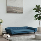 vidaXL Dog bed 100x50x21 cm velvet blue