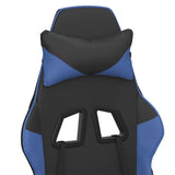 vidaXL Gamestoel kunstleer zwart en blauw