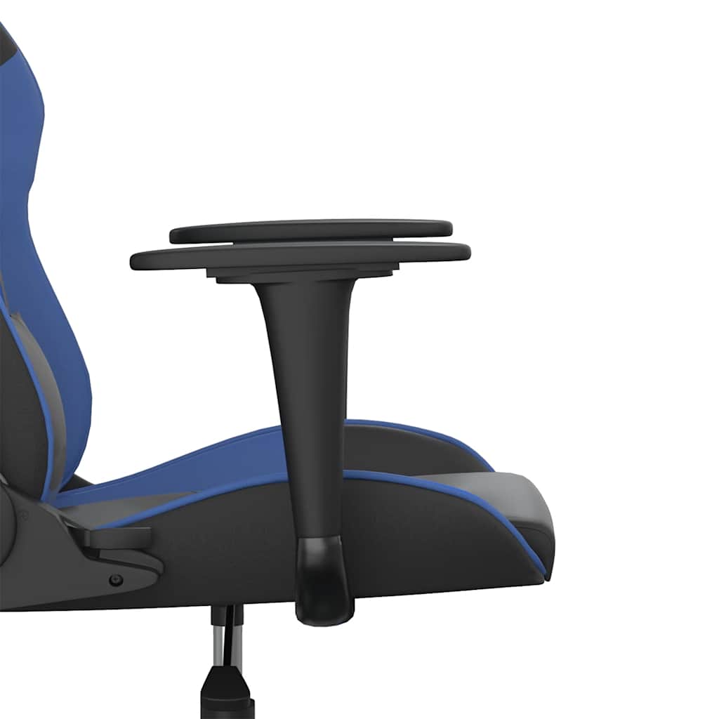 vidaXL Gamestoel kunstleer zwart en blauw